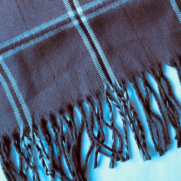 DOCKERS Men's Italian Long Window Pane Plaid Scarf NWOT - Picture 5 of 5